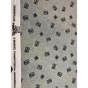Marvel Avengers Capt Gray‎ Logo Superhero Comics Fabric 1608